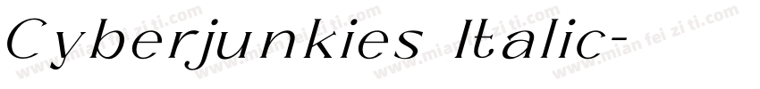 Cyberjunkies Italic字体转换